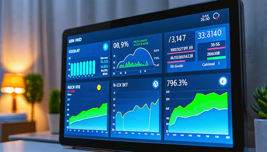 Digital dashboard of a home energy monitoring system