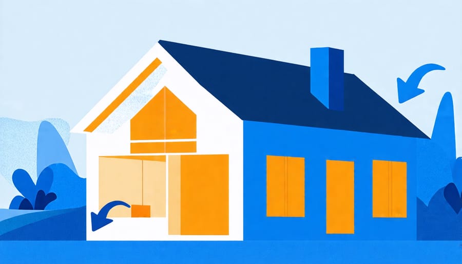 Diagram showing key areas in a home that require proper insulation