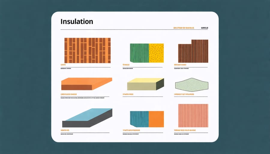 Comparison of insulation materials and their thermal resistance ratings