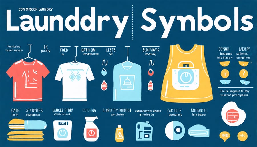 Infographic of laundry symbols with explanations for each symbol.