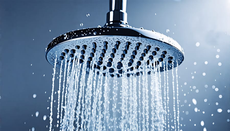 A low-flow showerhead efficiently conserving water