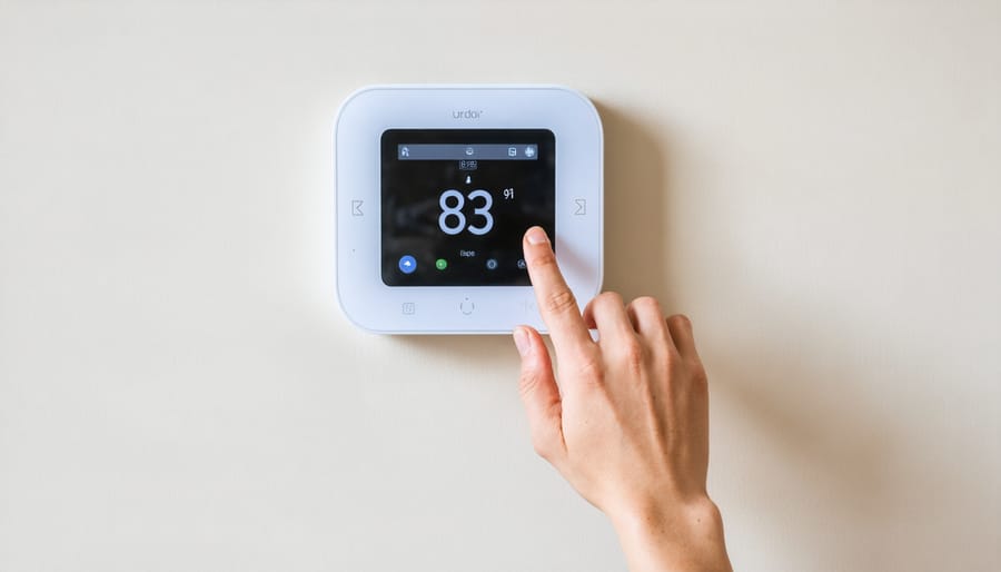 Adjusting settings on a smart thermostat