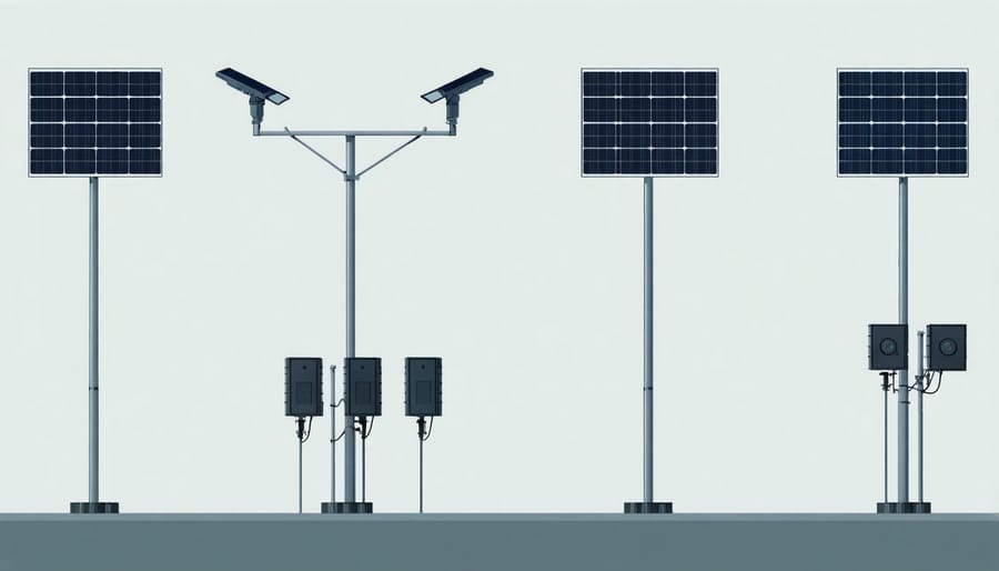 Visualization of how solar-powered lighting systems work