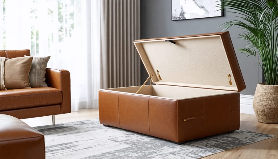 Multipurpose ottoman with built-in storage compartment