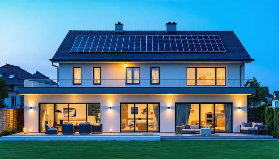 Modern energy-efficient home with smart technology