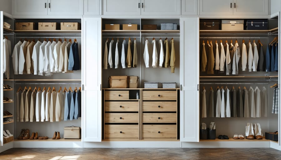 Comparison of wire, wood, and custom closet storage systems