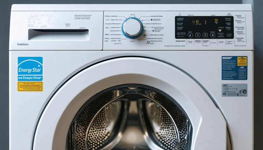 Energy Star certified washing machine in a laundry room