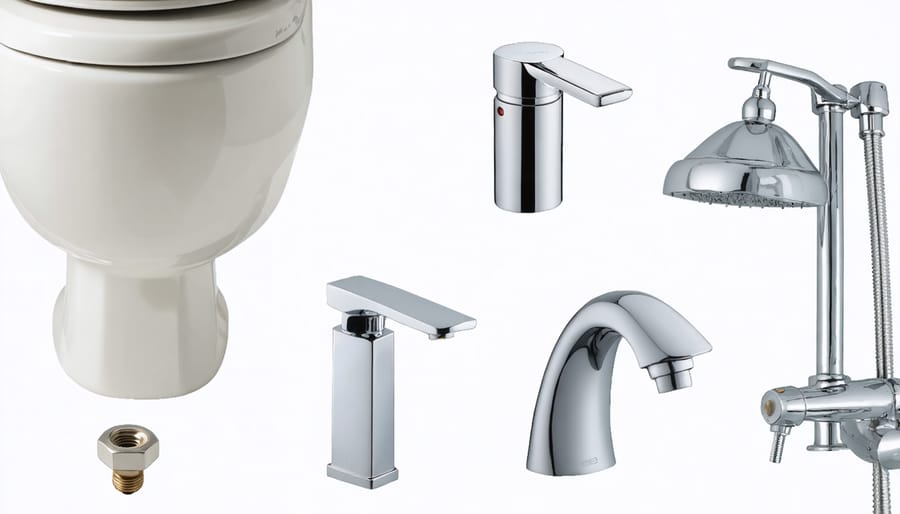 Collection of water-saving, low-flow plumbing fixtures