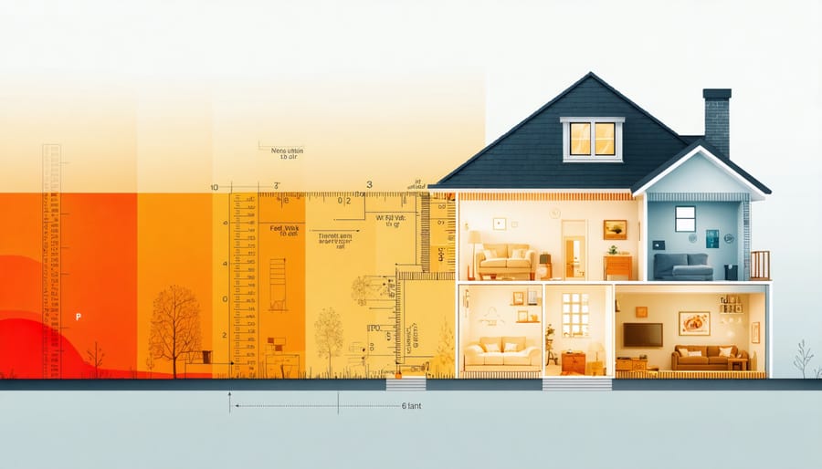 Illustration of a home with an exposed attic showing a correctly sized fan efficiently removing hot air, emphasizing optimal ventilation and energy efficiency.