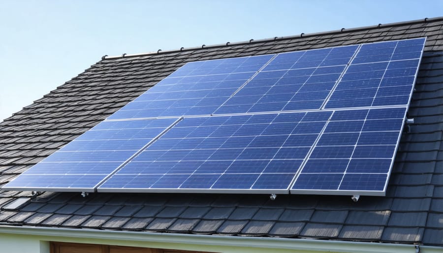 Residential solar panel installation for renewable energy