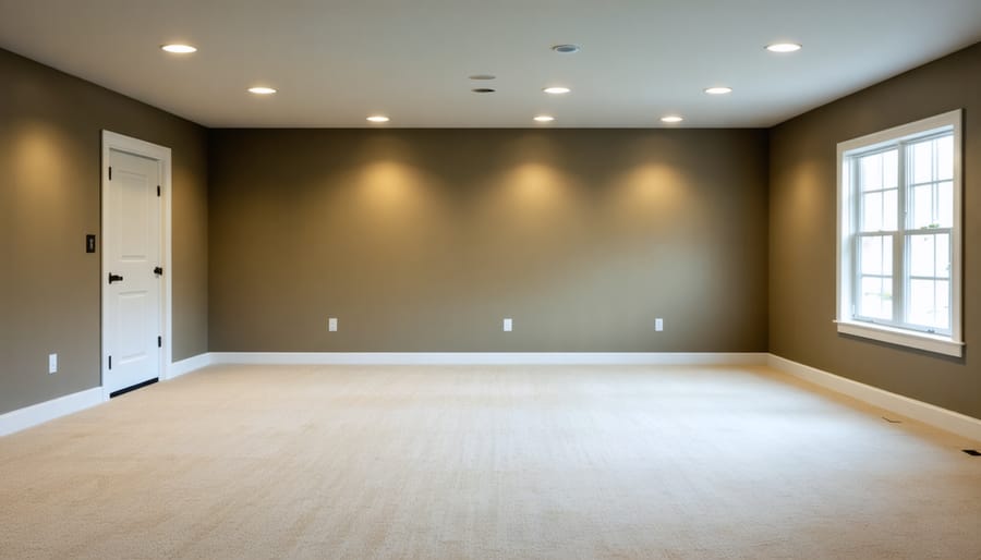 Modern basement lighting solutions combining natural and artificial light sources