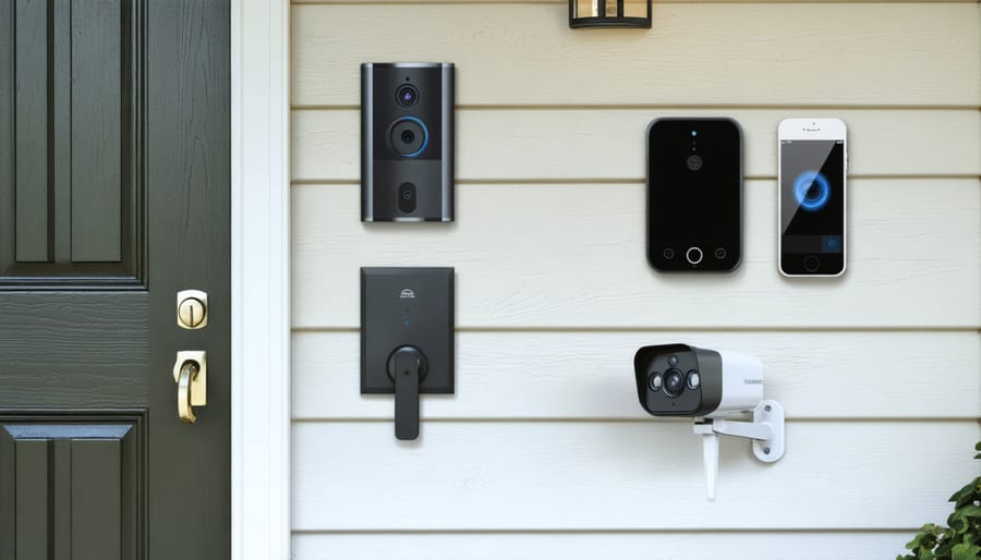 Integrated smart home security system components working together