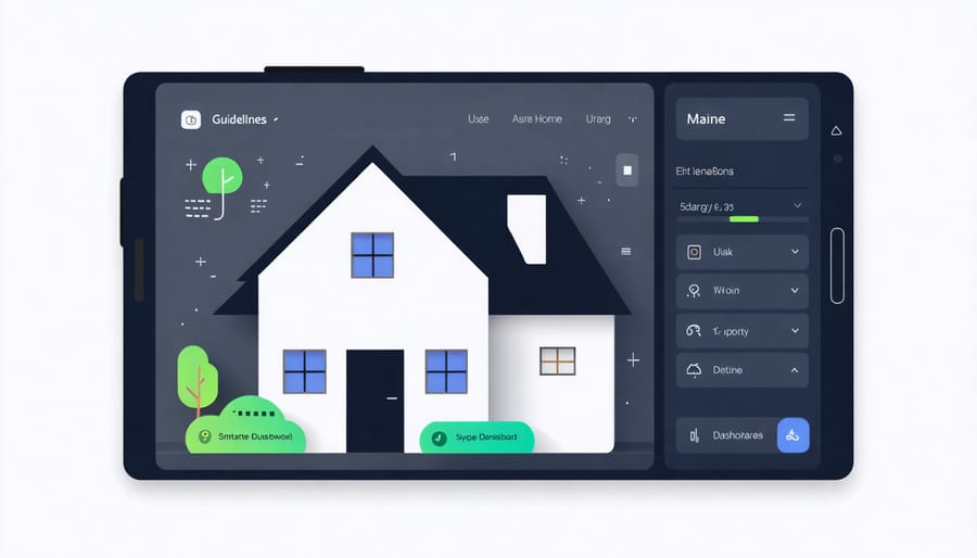 Smartphone display of home energy monitoring system and smart controls