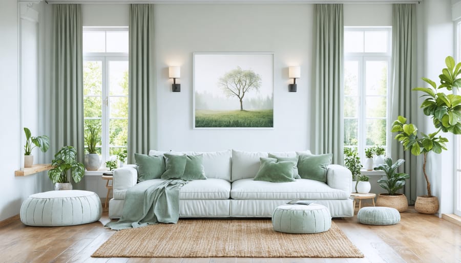 Grid showing the same room styled in modern, traditional, and contemporary designs using digital staging