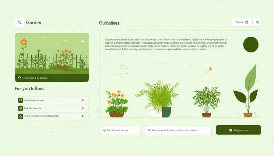 Mobile phone screen displaying smart garden monitoring and control interface