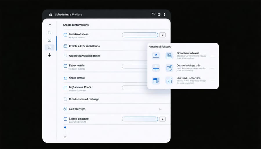 Smart lighting control app interface displaying various control options