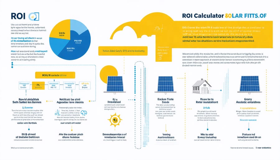 Visual chart comparing initial solar investment costs versus long-term energy savings