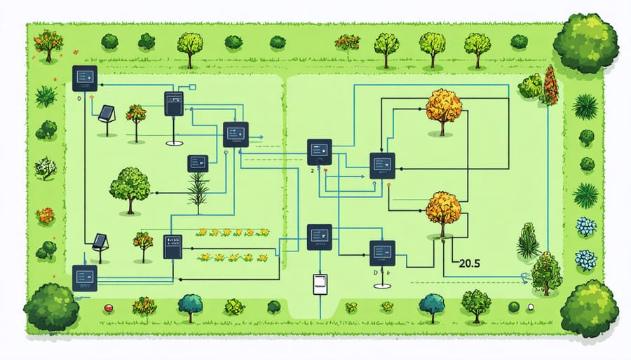 Visualization of Zigbee mesh network topology in a smart irrigation system