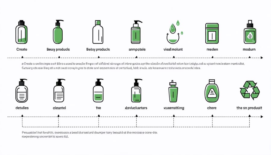 Visual guide to beauty product recycling symbols and proper disposal methods