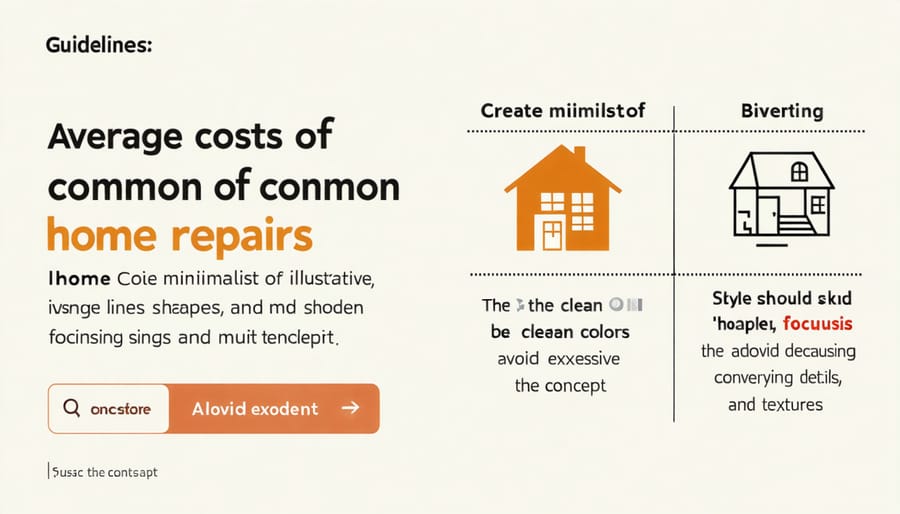 Visual chart displaying typical costs for various home repair projects