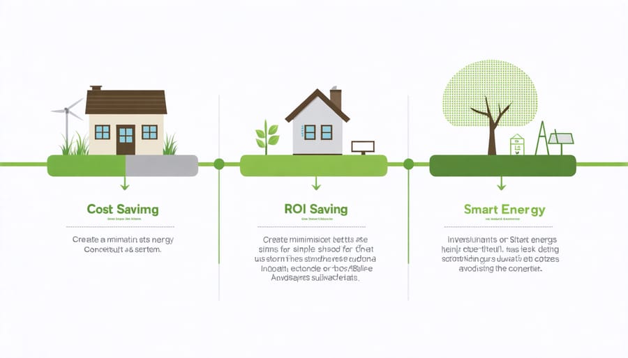 Graph comparing traditional home energy costs versus smart home savings over time